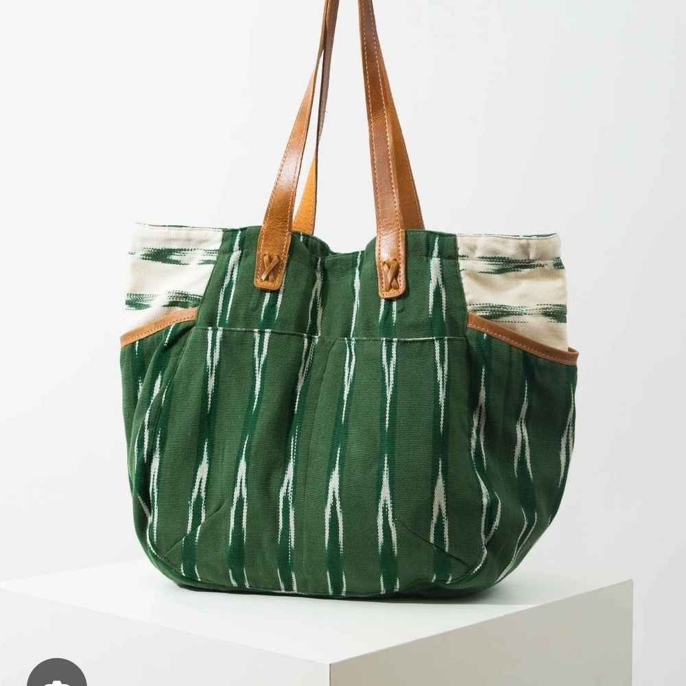 Noonday Collection Green and Brown Verde Tote Bag